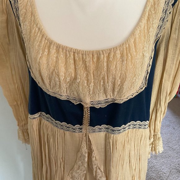 Very RARE Vintage Gunne Sax wedding dress 60s 70s renaissance boho hippie - Picture 7 of 12